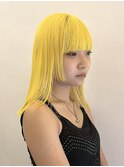 ハイトーン切りっぱなしショートボブミルクティーピンクベージュ