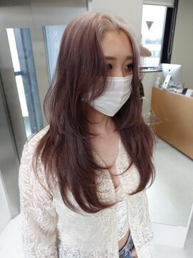 ベレーザシェルト(Beleza scelto) 15324ブリーチ＆ダブルカラーオリーブミルクティーベージュ