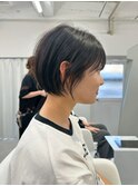 別府ショートボブ顔まわりレイヤーカット髪質改善カラー30代