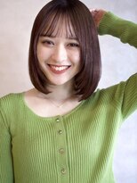 ガーデンヨコハマ(GARDEN YOKOHAMA)&nbsp;ナチュラルブラウン ダークレッド ミディアムヘアラウンドバング