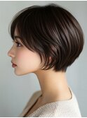 20代30代40代◎ナチュラルショートボブ/インナーカラー/髪質改善
