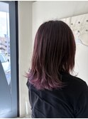 レイヤーカット!裾カラーバイオレット!