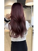 【レッドブラウン&レイヤーカット】《福岡髪質改善》
