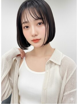 アース 栄店(HAIR&MAKE EARTH) earthショートレイヤーボブミルクティー丸みショートボブ