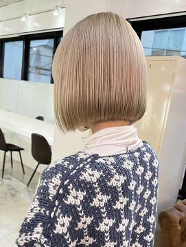 デート 下北沢(DATE) 下北沢切りっぱなしボブリーチカラーダブルカラーレイヤーボブ◇