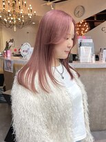 ソワンドブレスセルン 心斎橋(soin de brace cerne) ピンクベージュ/ブリーチカラー/レイヤーカット【心斎橋】