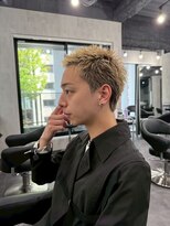 ラベル 渋谷(LAVEL)&nbsp;スパイキーショート/ブロンドベージュ/メンズショートヘア/渋谷