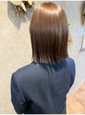 ベージュ×オリーブ