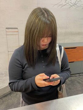 ニール 名古屋 伏見 丸の内(NEELU) 【anzu】1ブリーチオリーブカラー