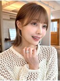 ボブ/レイヤーカット/髪質改善/ウェットヘア/オリーブベージュ