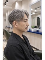 ルートヘア 辻堂店 辻堂40代50代白髪活かしイケオジセンターパートグレイヘア☆