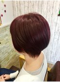 艶髪ローズピンクカラーハンサムショート