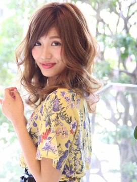 エムスラッシュ たまプラーザ(M.SLASH) オレンジブラウン/アシンメトリー/抜け感ヘア/たまプラーザz1