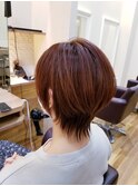 ショートウルフ×ピンクベージュ【stylist西條】