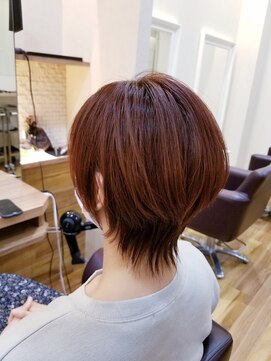 ブレス バイ ファースト 大和吉岡店(Breath by first) ショートウルフ×ピンクベージュ【stylist西條】