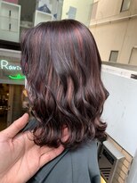 ラフ 難波店(LAFF)&nbsp;#黒髪#ボブルフ#ネビージュ#小顔#ワンレン