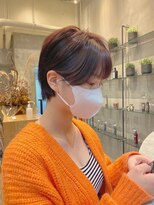 レーヴバイロンド 仙台(Reve by Lond)&nbsp;今期トレンドマッシュショート　黒髪　グレージュカラー