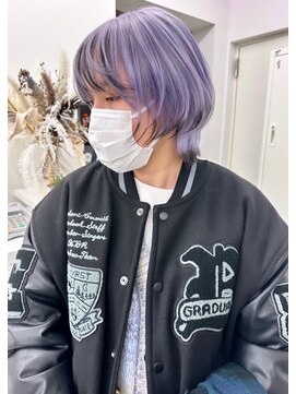 アディション 渋谷(ADITION) 【ADITION渋谷】いさなダブルカラー ブラック×ムラサキ