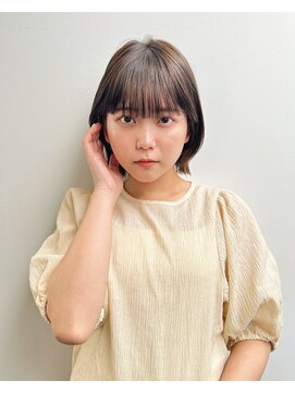 トレス(TRESS) くびれボブ　ミディアムレイヤー　ブラウンカラー　韓国風