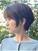 30代40代大人女性/前髪ありショートボブ/ショートヘア/髪質改善
