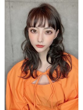 リークフー(Ree cu fuu) 10代20代30代40代 前髪　ウルフヘアー　ウェーブ　藤沢