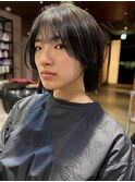 【 切りっぱなしボブ × オリーブブラウン 】浅野美紀