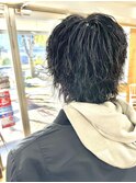 ウルフスタイル波巻きパーマ
