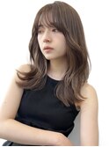 前髪 こなれミディ イメチェン ウェーブパーマ 韓国マッシュ