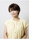 【満足度No.1＊感動OILイノアカラー】白髪ぼかし×大人ショート