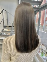 ヘアー アイス 御器所本店(HAIR ICI)&nbsp;艶感ストレート髪質改善カラーオリーブベージュ