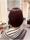 チェリーブラウン艶ボルドーボブ