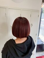 シャルムバイルーチェココ(CHARME by Lu'ce coco) アプリコットオレンジ艶ボルドーボブ