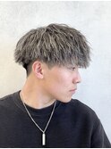 ツイストパーマ/ホワイトメッシュ/マッシュ