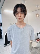 メゾンアクア 表参道(Maison ACQUA) =メンズボブ/フェザーパーマ/MEN’S HAIR/ブルーブラック