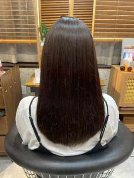 ヘアリゾート粋 トゥジュ 池袋東口店(tujuh) 透明感/ケアカラー/ナチュラルブラウン/ストレート