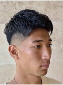 スキンフェードアップバング