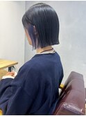 【吉田江梨】インナーカラーミニマルボブ20代ケアブリーチ学割