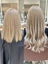 ハウス(HAUS.)&nbsp;横浜ケアブリーチダブルカラー/シールエクステ/ミルクティー