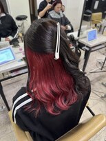 プライズ 所沢プロぺ通り店(prize)&nbsp;◎韓国風インナーカラー×顔周りレイヤーミディアム所沢