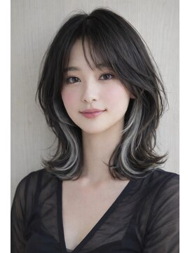 イチパーセント 横浜(1%) インナーカラー/大人ガーリー/ダークアッシュ/似合わせカット