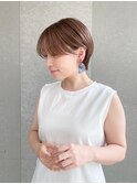 ハンサムショート/丸みショートボブ/20代30代40代50代/顔周り