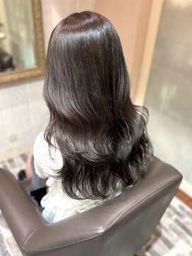 アクシス 栄店(`AXIS) 松本/ワンホンレイヤー/ミルクティーブロンド/ダークブルー/栄