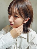 小顔/ネビージュ/ボブルフ/黒髪/ワンレン/銀座