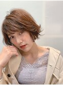 【石田勇士郎】外ハネ毛先パーマウルフショートボブ