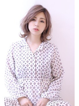 オーロ 宝塚店(ORO) 大人かわいい小顔ことりベージュふわミディネオウルフ外ハネボブ