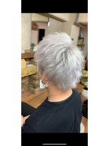 メンズ美容室 タカミ&nbsp;ホワイトシルバーマッシュ
