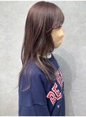 天神/大名/インナーカラーラベンダー/顔まわりカット/前髪カット