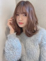 ルービック バランス 天王寺(Rubik's×Balance) インナーカラーくせ毛風無造作大人ボブ