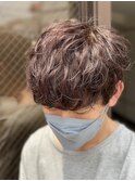 メンズマッシュカットツイストスパイラルパーマ波巻きパーマ