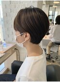 【サロンワーク】小頭に仕上げたナチュラルショート。